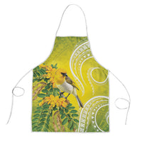 Hawaii Palila Mamane Apron Hawaiian Honeycreeper With Native Flower LT14 Green - Polynesian Pride