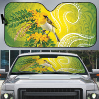 Hawaii Palila Mamane Auto Sun Shade Hawaiian Honeycreeper With Native Flower
