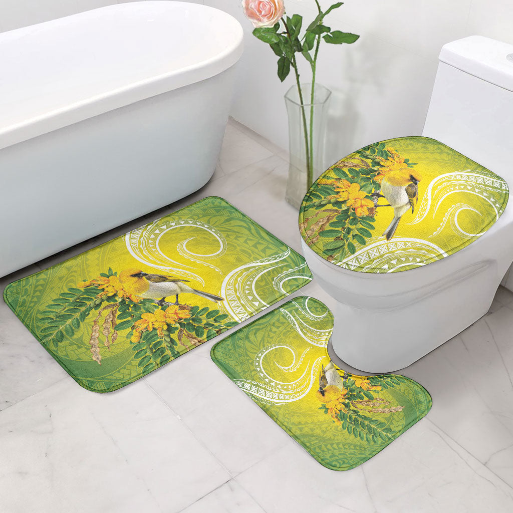 Hawaii Palila Mamane Bathroom Set Hawaiian Honeycreeper With Native Flower LT14 - Polynesian Pride