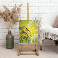 Hawaii Palila Mamane Canvas Wall Art Hawaiian Honeycreeper With Native Flower