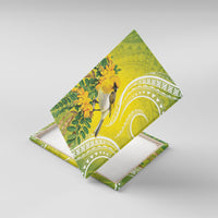 Hawaii Palila Mamane Canvas Wall Art Hawaiian Honeycreeper With Native Flower