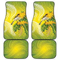 Hawaii Palila Mamane Car Mats Hawaiian Honeycreeper With Native Flower