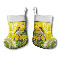 Hawaii Palila Mamane Christmas Stocking Hawaiian Honeycreeper With Native Flower