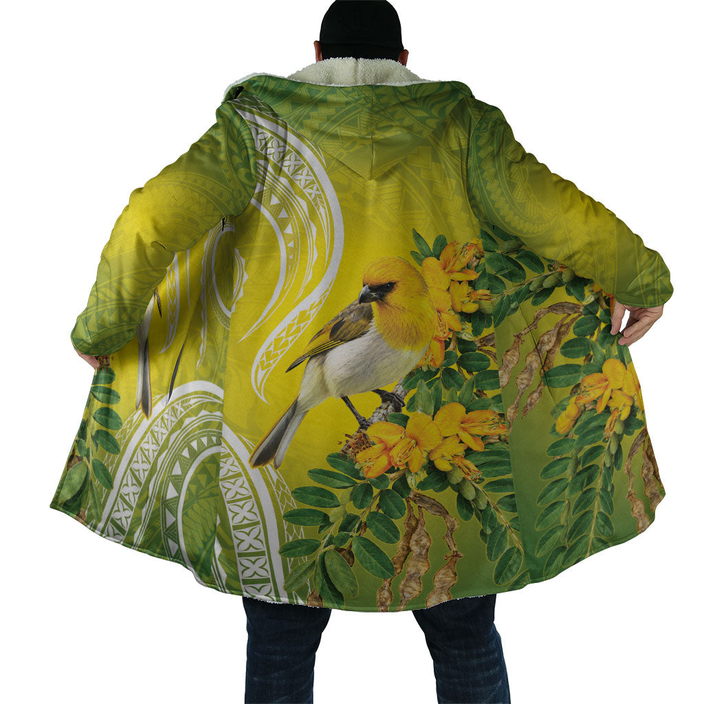 Hawaii Palila Mamane Cloak Hawaiian Honeycreeper With Native Flower LT14 - Polynesian Pride