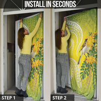 Hawaii Palila Mamane Door Cover Hawaiian Honeycreeper With Native Flower LT14 - Polynesian Pride