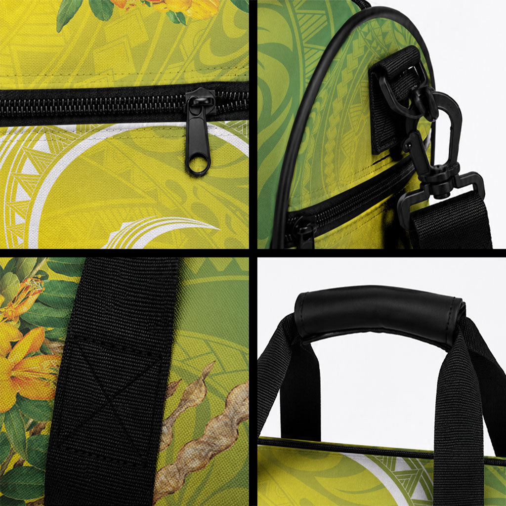 Hawaii Palila Mamane Duffle Bag Hawaiian Honeycreeper With Native Flower LT14 - Polynesian Pride