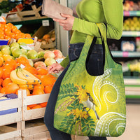 Hawaii Palila Mamane Grocery Bag Hawaiian Honeycreeper With Native Flower LT14 - Polynesian Pride