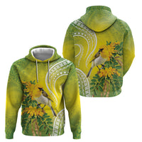 Hawaii Palila Mamane Hoodie Hawaiian Honeycreeper With Native Flower LT14 - Polynesian Pride