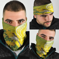 Hawaii Palila Mamane Neck Gaiter Hawaiian Honeycreeper With Native Flower