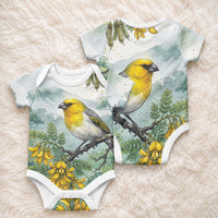 Aloha Hawaii Palila Mamane Watercolor Baby Onesie LT14 - Polynesian Pride