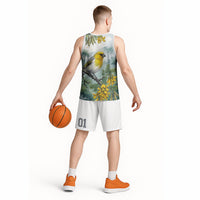 Aloha Hawaii Palila Mamane Watercolor Basketball Jersey
