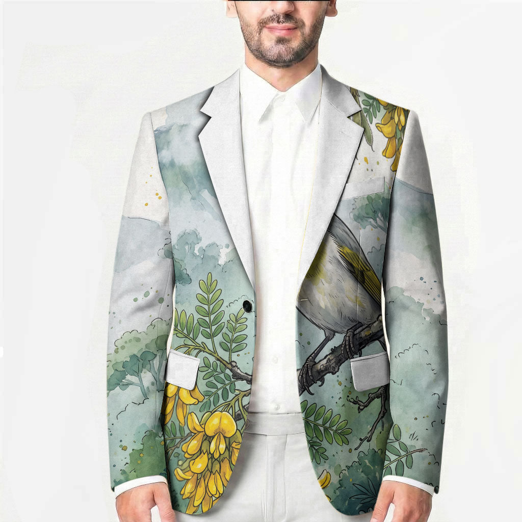Aloha Hawaii Palila Mamane Watercolor Blazer LT14 - Polynesian Pride