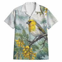 Aloha Hawaii Palila Mamane Watercolor Hawaiian Shirt