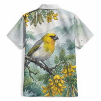 Aloha Hawaii Palila Mamane Watercolor Hawaiian Shirt