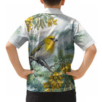 Aloha Hawaii Palila Mamane Watercolor Hawaiian Shirt