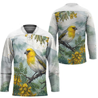 Aloha Hawaii Palila Mamane Watercolor Hockey Jersey LT14 - Polynesian Pride