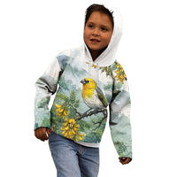 Aloha Hawaii Palila Mamane Watercolor Kid Hoodie