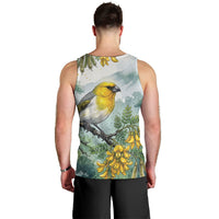 Aloha Hawaii Palila Mamane Watercolor Men Tank Top LT14 - Polynesian Pride