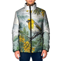 Aloha Hawaii Palila Mamane Watercolor Padded Jacket LT14 Men Watercolor - Polynesian Pride