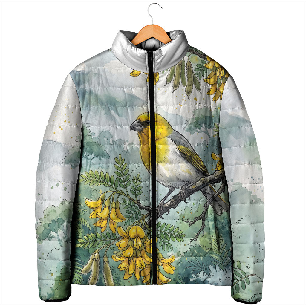 Aloha Hawaii Palila Mamane Watercolor Padded Jacket LT14 - Polynesian Pride
