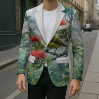 Aloha Hawaii Amakihi Ohia Lehua Watercolor Blazer