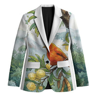 Aloha Hawaii Akepa Koa Tree Watercolor Blazer