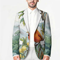 Aloha Hawaii Akepa Koa Tree Watercolor Blazer