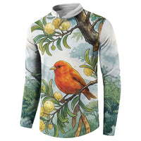 Aloha Hawaii Akepa Koa Tree Watercolor Button Sweatshirt LT14 - Polynesian Pride