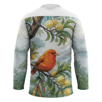 Aloha Hawaii Akepa Koa Tree Watercolor Hockey Jersey