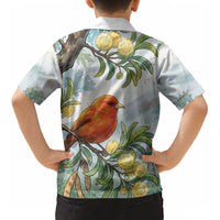 Aloha Hawaii Akepa Koa Tree Watercolor Kid Hawaiian Shirt LT14 - Polynesian Pride