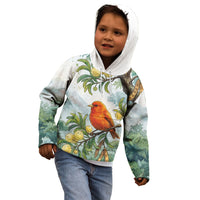 Aloha Hawaii Akepa Koa Tree Watercolor Kid Hoodie