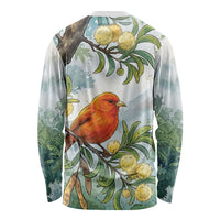 Aloha Hawaii Akepa Koa Tree Watercolor Long Sleeve Shirt LT14 - Polynesian Pride