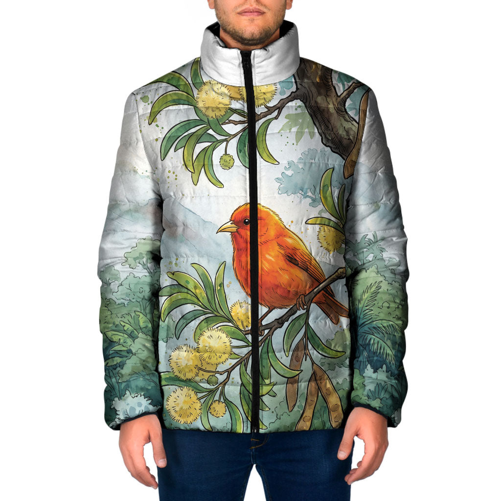 Aloha Hawaii Akepa Koa Tree Watercolor Padded Jacket LT14 Men Watercolor - Polynesian Pride