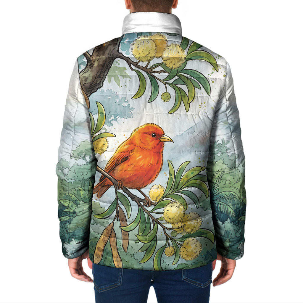 Aloha Hawaii Akepa Koa Tree Watercolor Padded Jacket LT14 - Polynesian Pride
