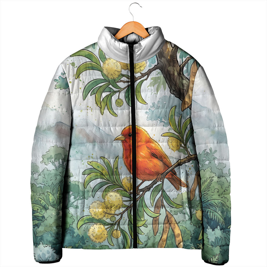 Aloha Hawaii Akepa Koa Tree Watercolor Padded Jacket LT14 - Polynesian Pride