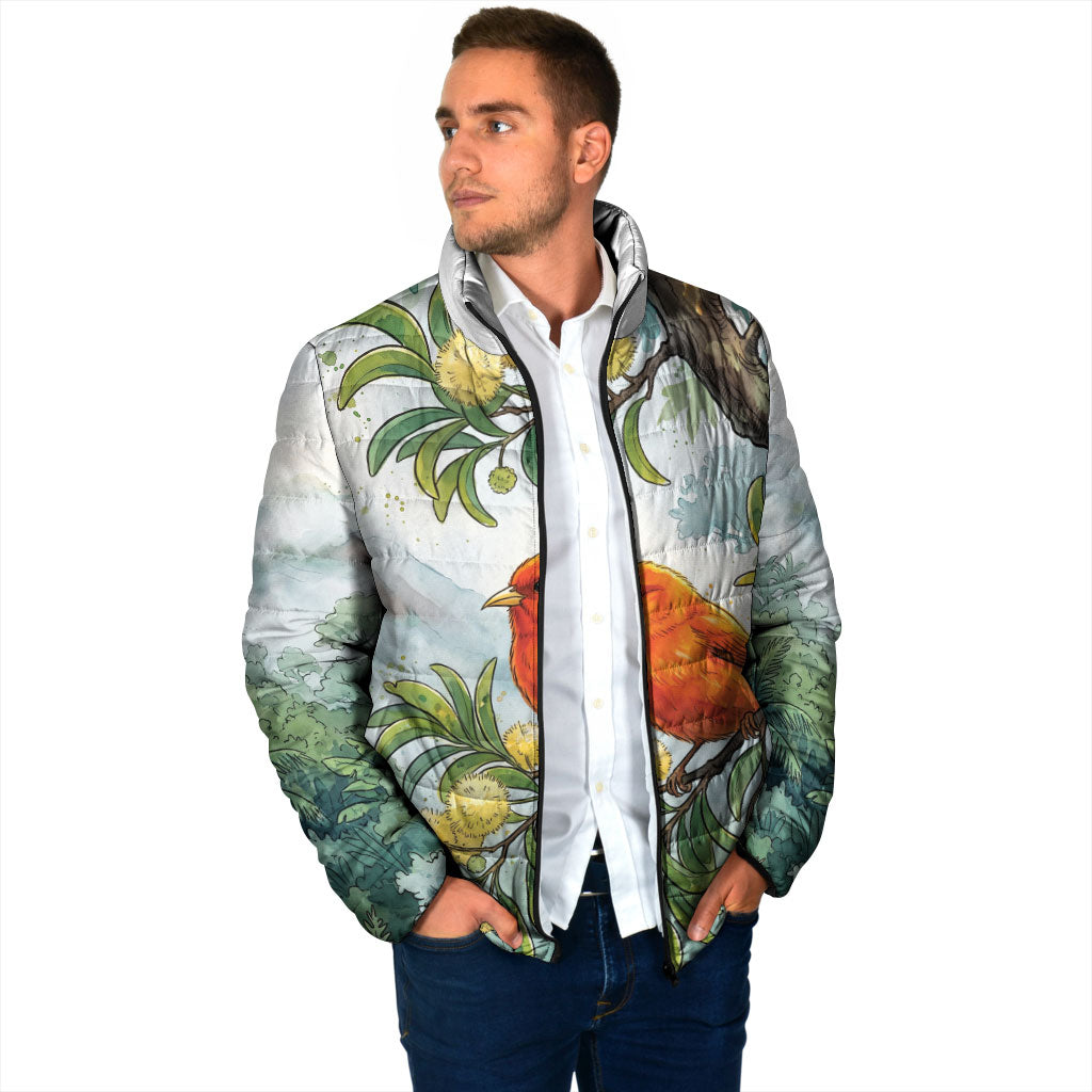 Aloha Hawaii Akepa Koa Tree Watercolor Padded Jacket LT14 - Polynesian Pride