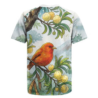 Aloha Hawaii Akepa Koa Tree Watercolor Rugby Jersey LT14 - Polynesian Pride