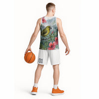 Aloha Hawaii Maui Parrotbill Hibiscus Watercolor Basketball Jersey LT14 - Polynesian Pride
