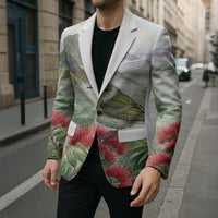Aloha Hawaii Creeper Ohia Lehua Watercolor Blazer LT14 - Polynesian Pride