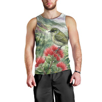 Aloha Hawaii Creeper Ohia Lehua Watercolor Men Tank Top LT14 - Polynesian Pride