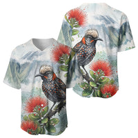Aloha Hawaii Akohekohe Ohia Lehua Watercolor Baseball Jersey LT14 - Polynesian Pride