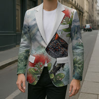Aloha Hawaii Akohekohe Ohia Lehua Watercolor Blazer