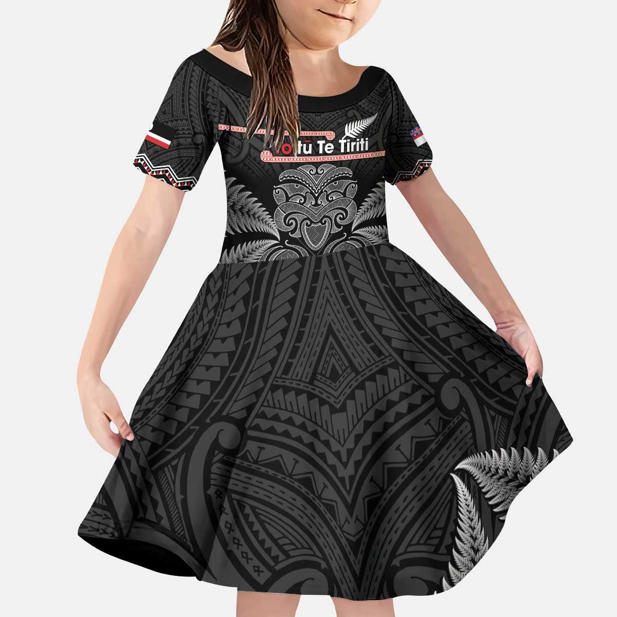 Aotearoa Toitu Te Tiriti Kid Short Sleeve Dress Stand Together! Stand Stronger! - NZ Tiki