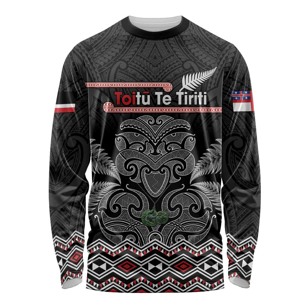 Aotearoa Toitu Te Tiriti Long Sleeve Shirt Stand Together! Stand Stronger! - NZ Tiki