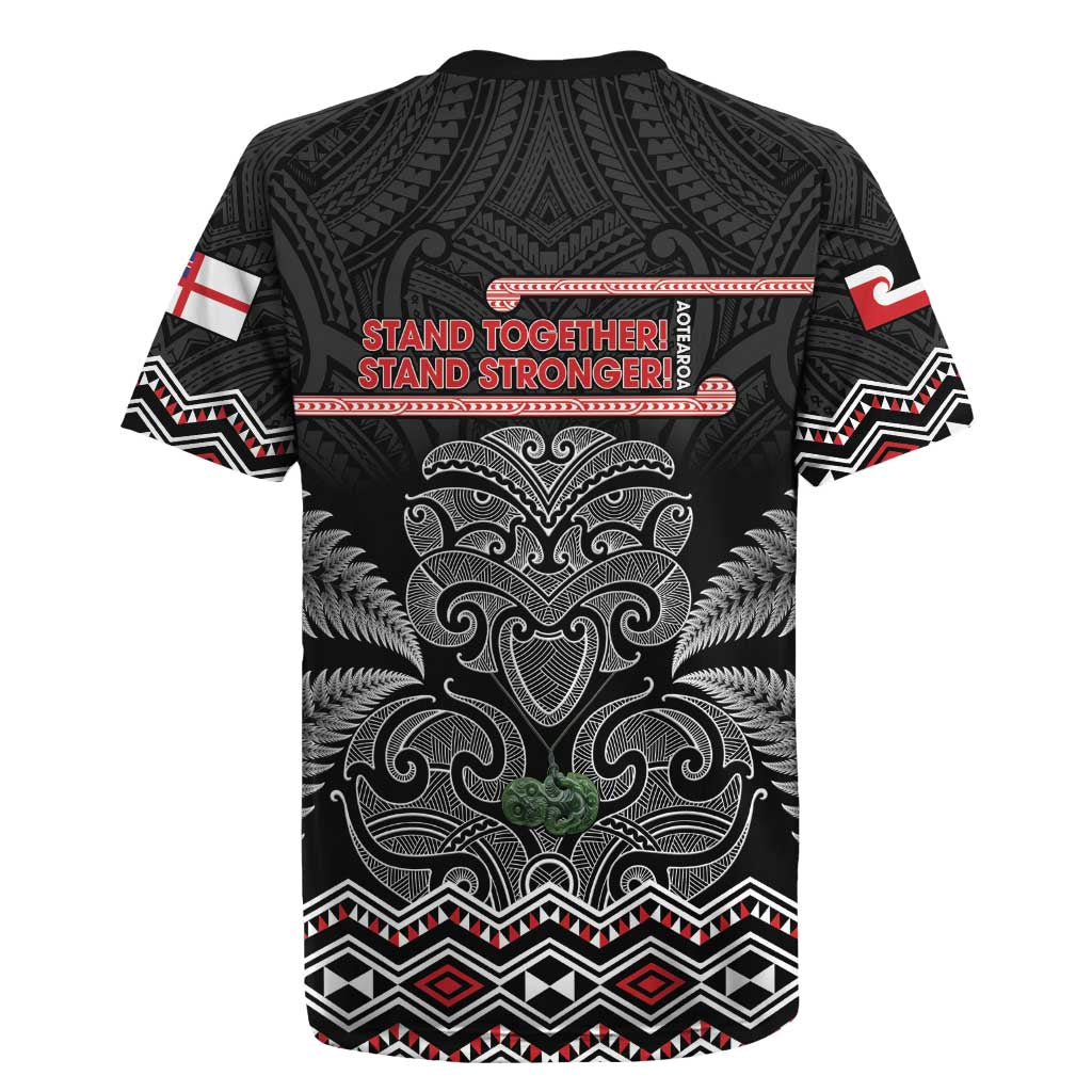 Aotearoa Toitu Te Tiriti Rugby Jersey Stand Together! Stand Stronger! - NZ Tiki