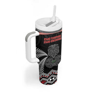 Aotearoa Toitu Te Tiriti Tumbler With Handle Stand Together! Stand Stronger! - NZ Tiki