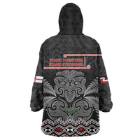 Aotearoa Toitu Te Tiriti Wearable Blanket Hoodie Stand Together! Stand Stronger! - NZ Tiki