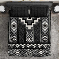 Black Taniko Aotearoa Bedding Set Niho Taniwha Mix Poutama LT14 Black - Polynesian Pride