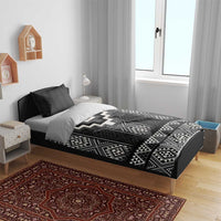 Black Taniko Aotearoa Bedding Set Niho Taniwha Mix Poutama LT14 - Polynesian Pride
