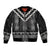 Black Taniko Aotearoa Bomber Jacket Niho Taniwha Mix Poutama LT14